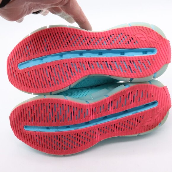 Reebok ZIG KINETICA Womens Size 3 Neon Blue/Pink FW7153 Lace Up Casual Shoes - Picture 8 of 11